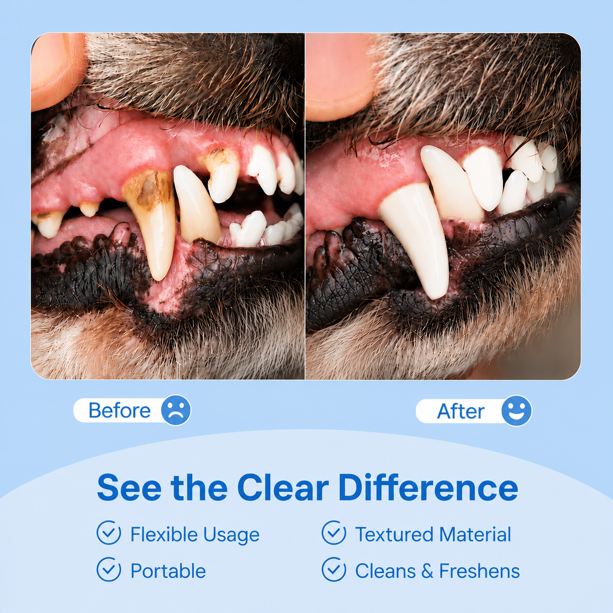 PAWVIVI Dog & Cat Teeth Cleaning Finger Wipes