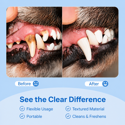 PAWVIVI Dog & Cat Teeth Cleaning Finger Wipes