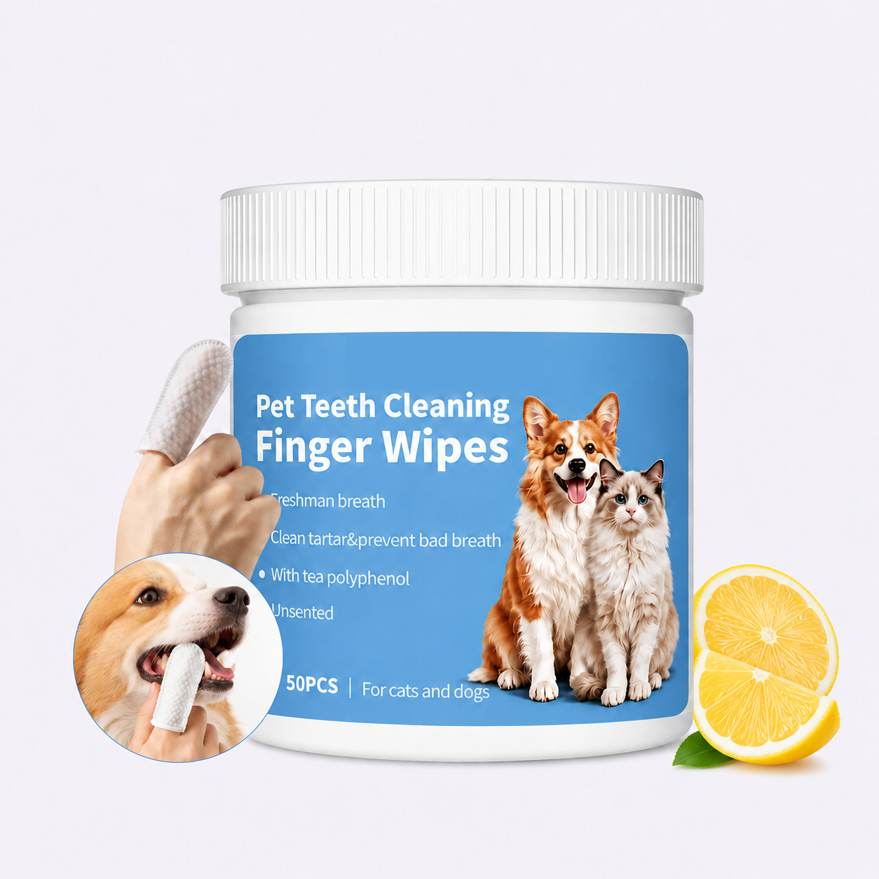 Dog & Cat Teeth Cleaning Finger Wipes
