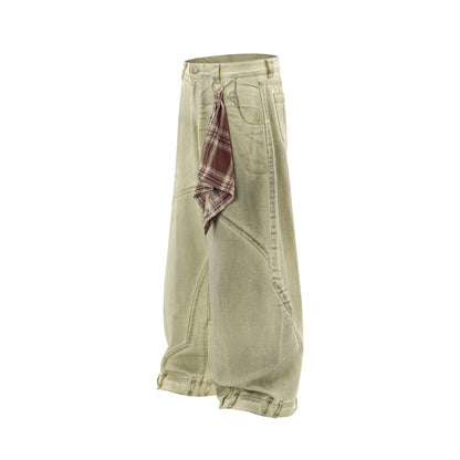 Detachable Bandana Wide-Leg Pants Loose Fit Harem Trousers Hip Hop Dance