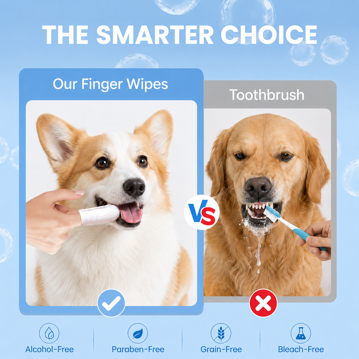 PAWVIVI Dog & Cat Teeth Cleaning Finger Wipes
